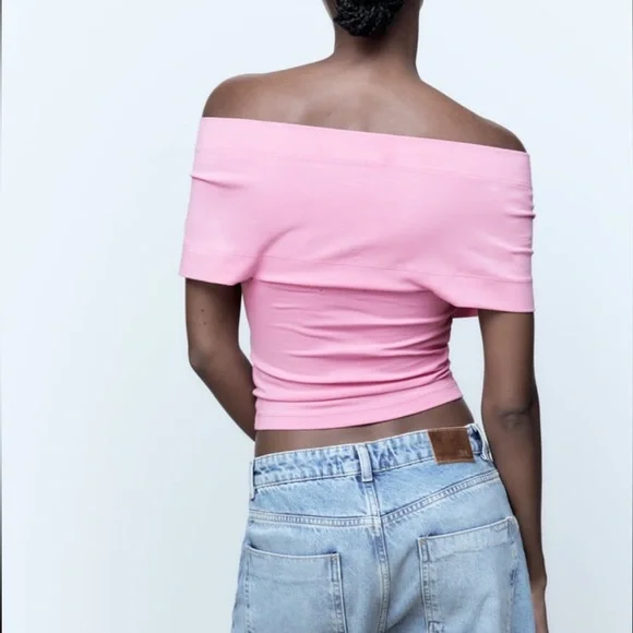 Zara wrap top pastel pink - Picture 8 of 13
